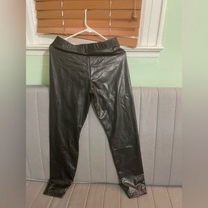 High rise Black faux leather leggings